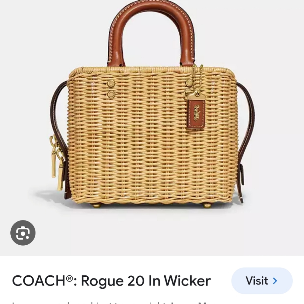 Limited Edition Coach Wicker Rouge 20 EUC